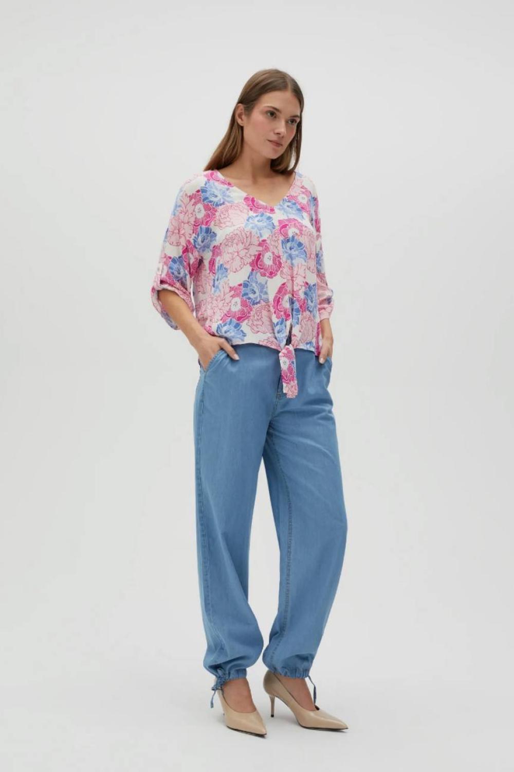 Blue cotton pants