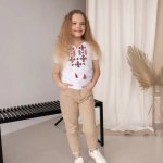 Embroidered t-shirt for a girl Starlight MEREZHKA