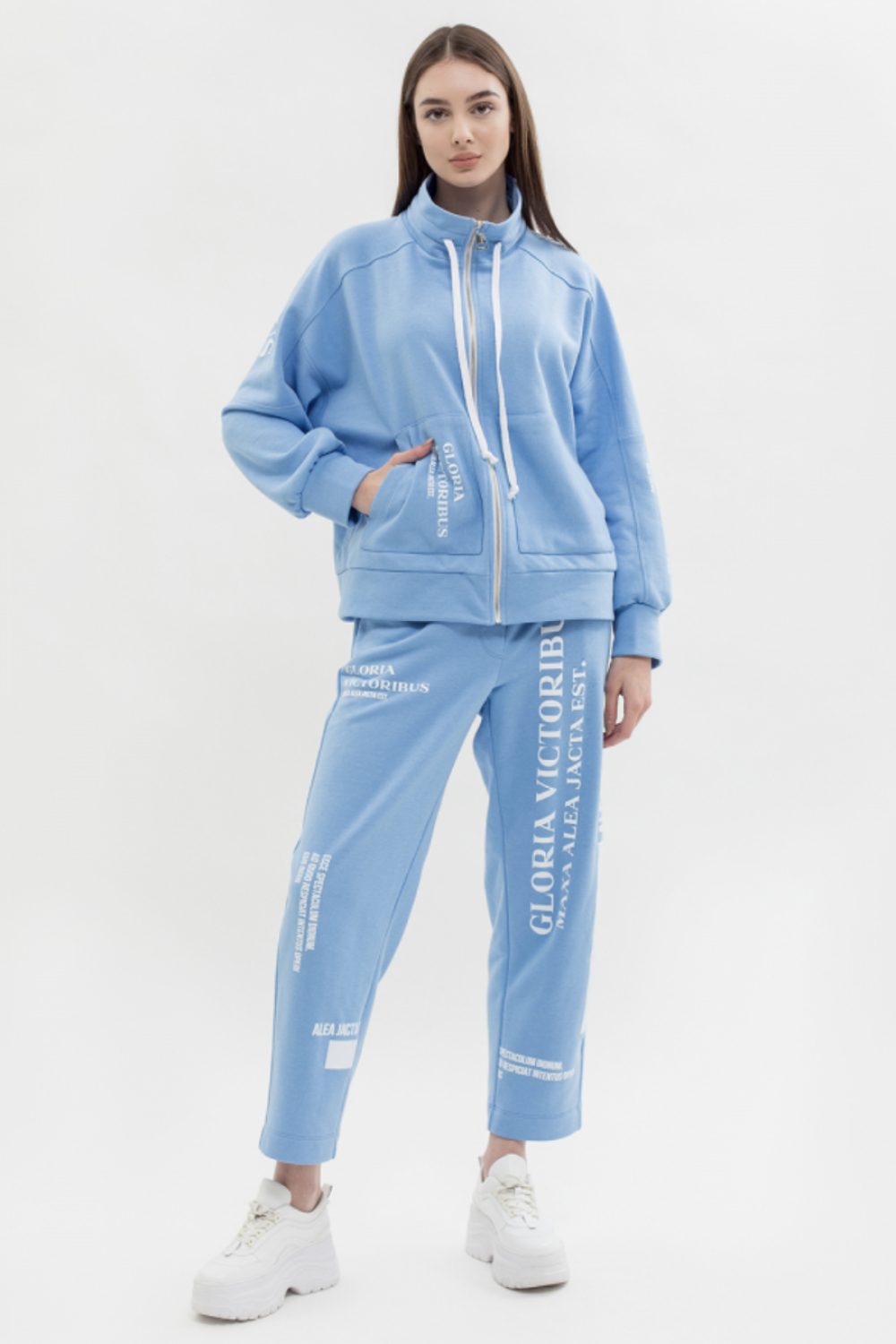 Suit blue with print 07112 MAXA