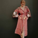 Women's  linen embroidered dress  EMBROIDERED GEM
