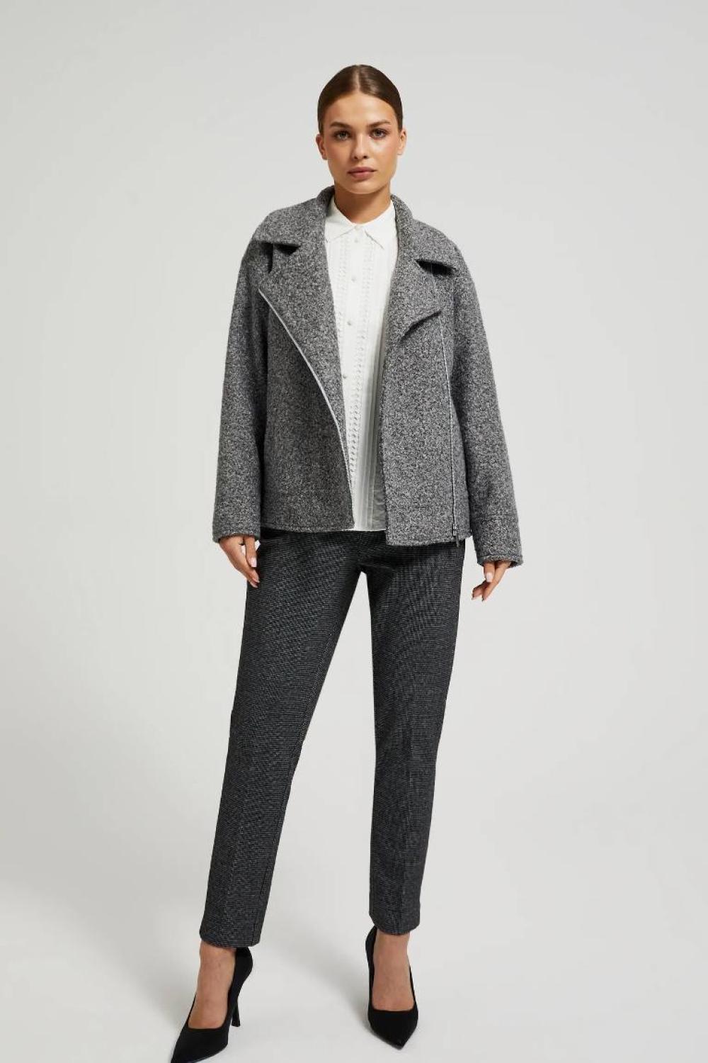 An elegant gray lined jacket