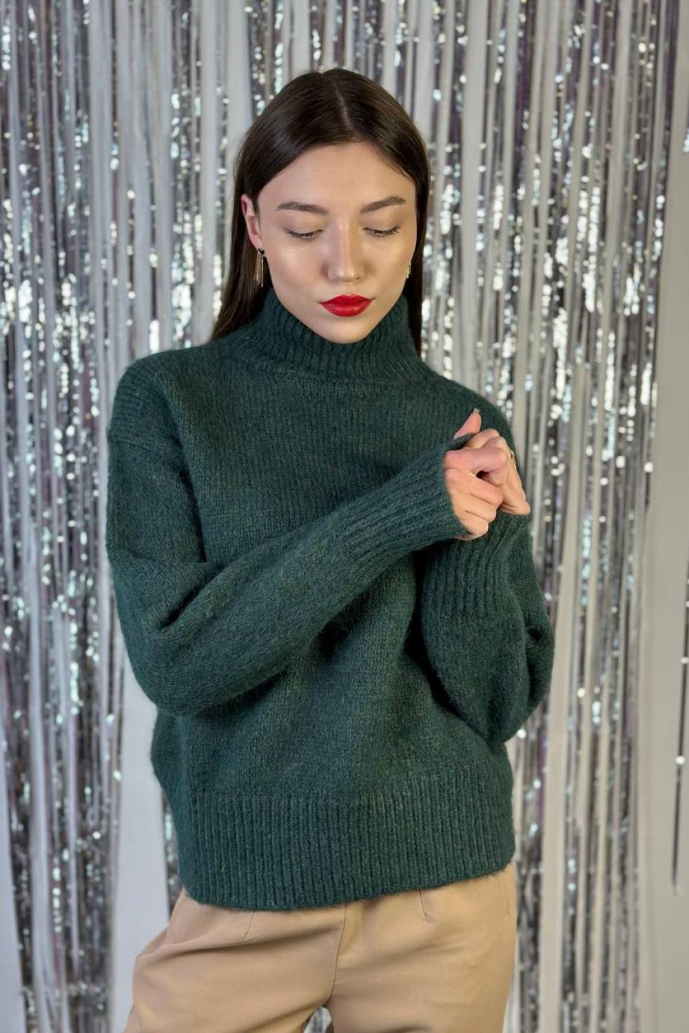 Warm women's light jacket 21AH123 LAURAMAX made of warm yarn