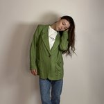 Olive linen jacket Azuri 6035