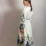 Сукня біла з квітами принт вишиванка 833 HARDY