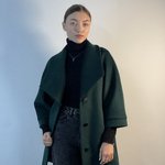 Mirella moda women's demi-season emerald wool coat