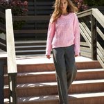 Women's warm pink sweater