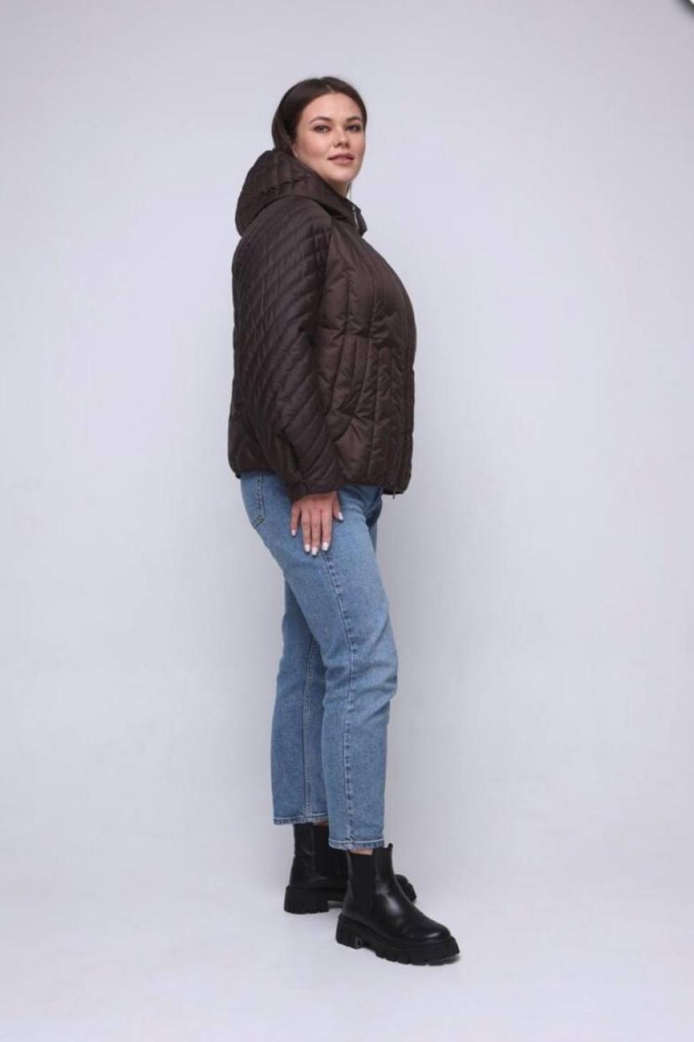 Spring jacket in choko color in large sizes