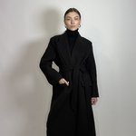 Палто чорне зі збільшеною лінією плеча  Fine Line