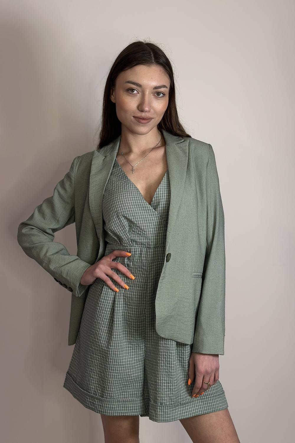 Комбінезон зелений в клітинку Yuka Paris