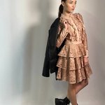 Dress beige openwork BABYLON ES980