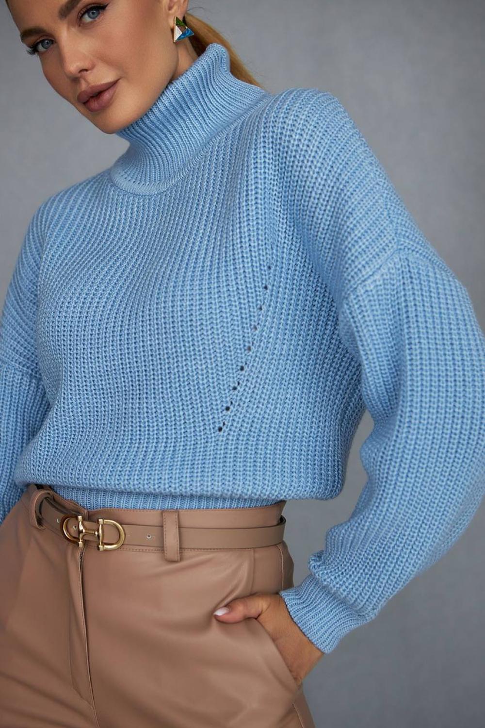 Blue wool sweater