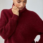 Светр жіночий з вовни та мохера бордо 2523 Bellise