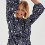 Blue printed blouse