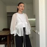 White semi-transparent blouse mihos_tancel_white