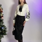 Black skirt with feathers FRIDA NocheMio