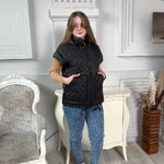 Black vest for plus size