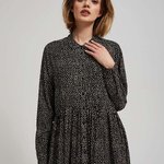 Black printed dress Z-SU-4203 MOODO
