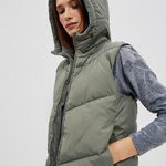 Vest with hood olive L-KA-4000 Moodo