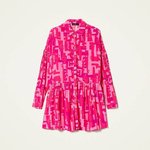 Коротка сукня-сорочка рожевого кольору twinset-pink-K-Realiz