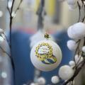 Кулька для ялинки патріотична з віночком. 25 см