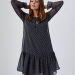 Black chiffon dress