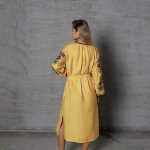 Yellow embroidered dress by Ksenia SVARGA