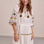 Сукня-вишиванка біла Даніела Merezhka