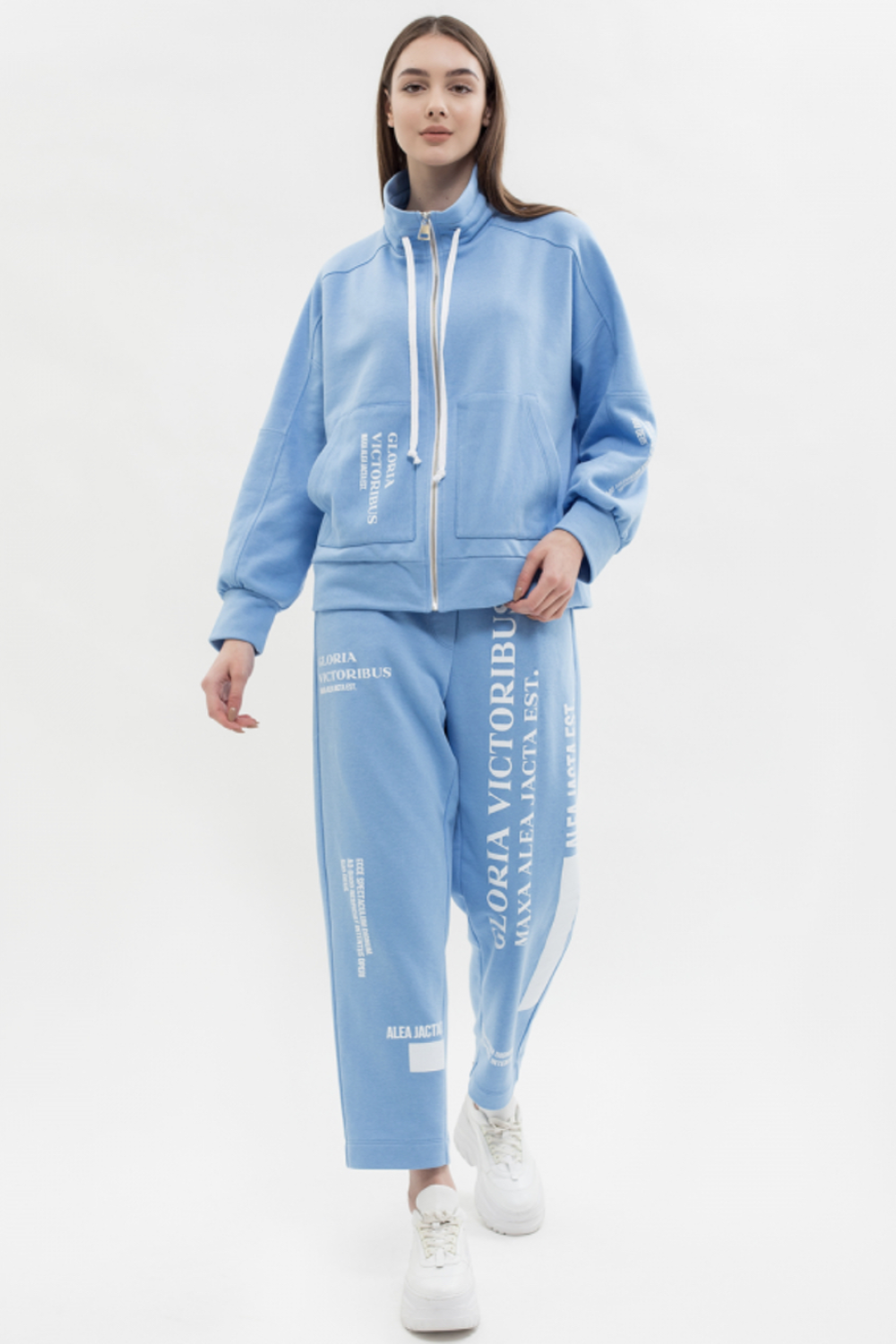 Suit blue with print 07112 MAXA