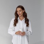 Classic milk shirt made of cotton