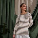 Тільник в біло-бежеву полоску Bellise 2472