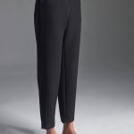 Classic women's black suit trousers