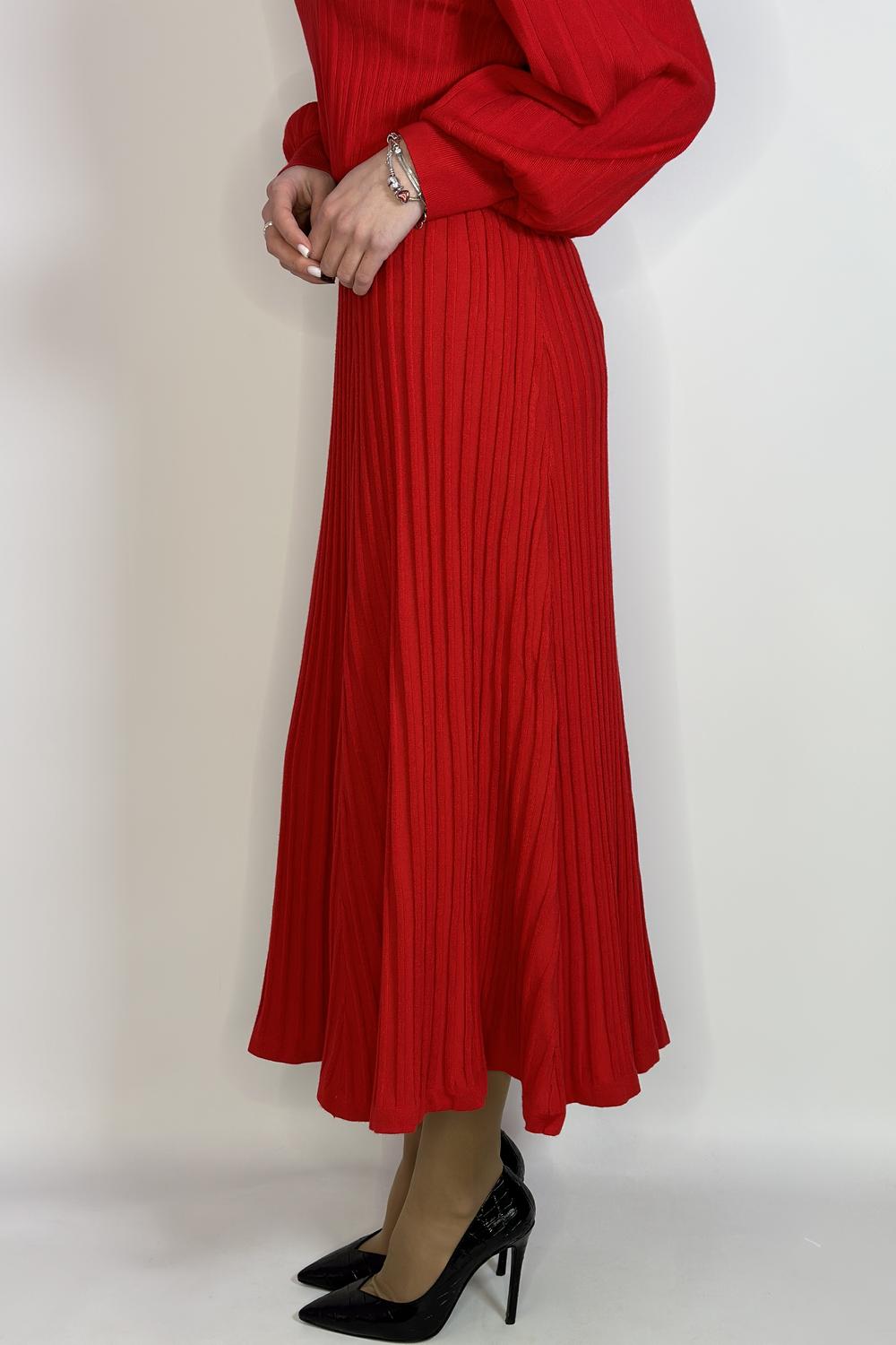 Skirt knitted red Marina V FW22-600