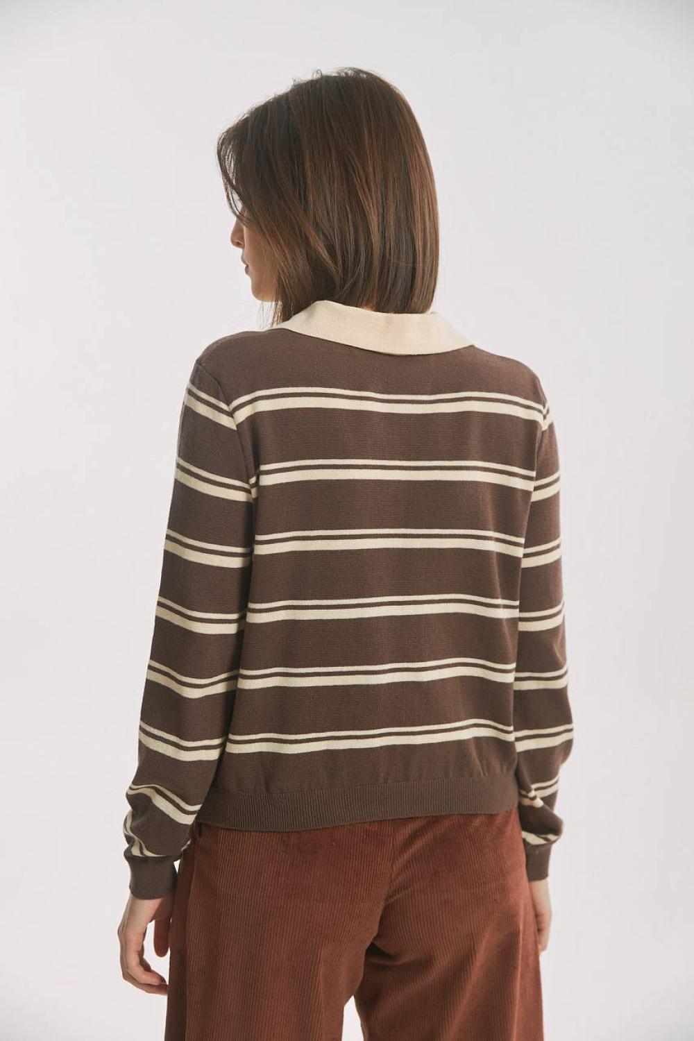 Brown striped jumper