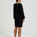 Black shiny knitted dress Z-SU-4542-L-realiz