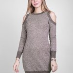 Сукня трикотажна приталеного силуету бежева 1313 Bellise