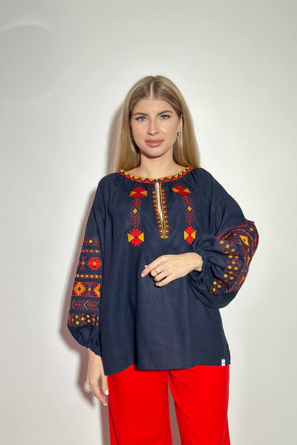 Вишиванка синя Даніела