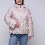 Spring jacket in pearl color in large sizes