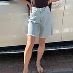 Dekploy blue denim shorts