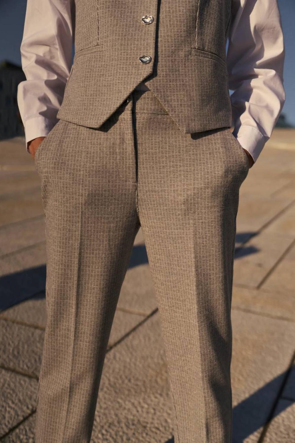 Classic grey mini check trousers Z-SP-4810-L-realiz