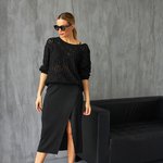 Warm black skirt 2458 BELLISE