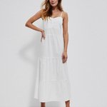 Sundress white long L-SU-3765 Moodo