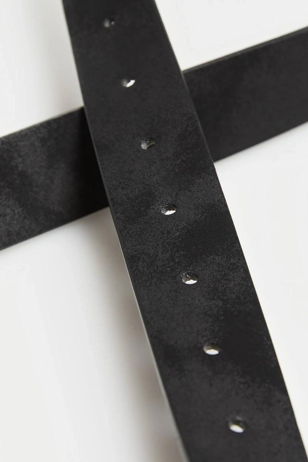 Black belt made of premium quality eco-leather