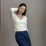 Кофта з кнопками біла Solmar
