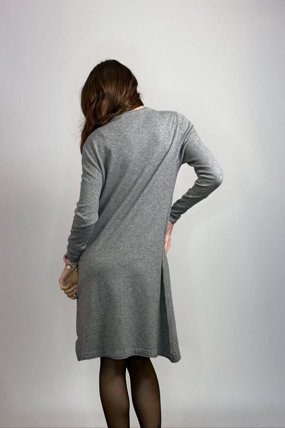 Dress knitted gray PPT Style H-9116