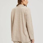 Beige checkered jacket without lining MOODO