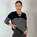 Светр жіночий теплий в смужку RHNU101A