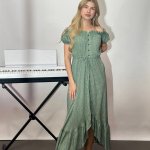 Green summer dress
