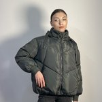 Куртка-пуфер жіноча тепла графітова Kelrebek