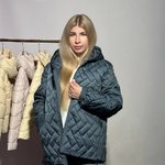 Demi-season green jacket in large sizes