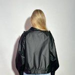 Black matte raincoat jacket